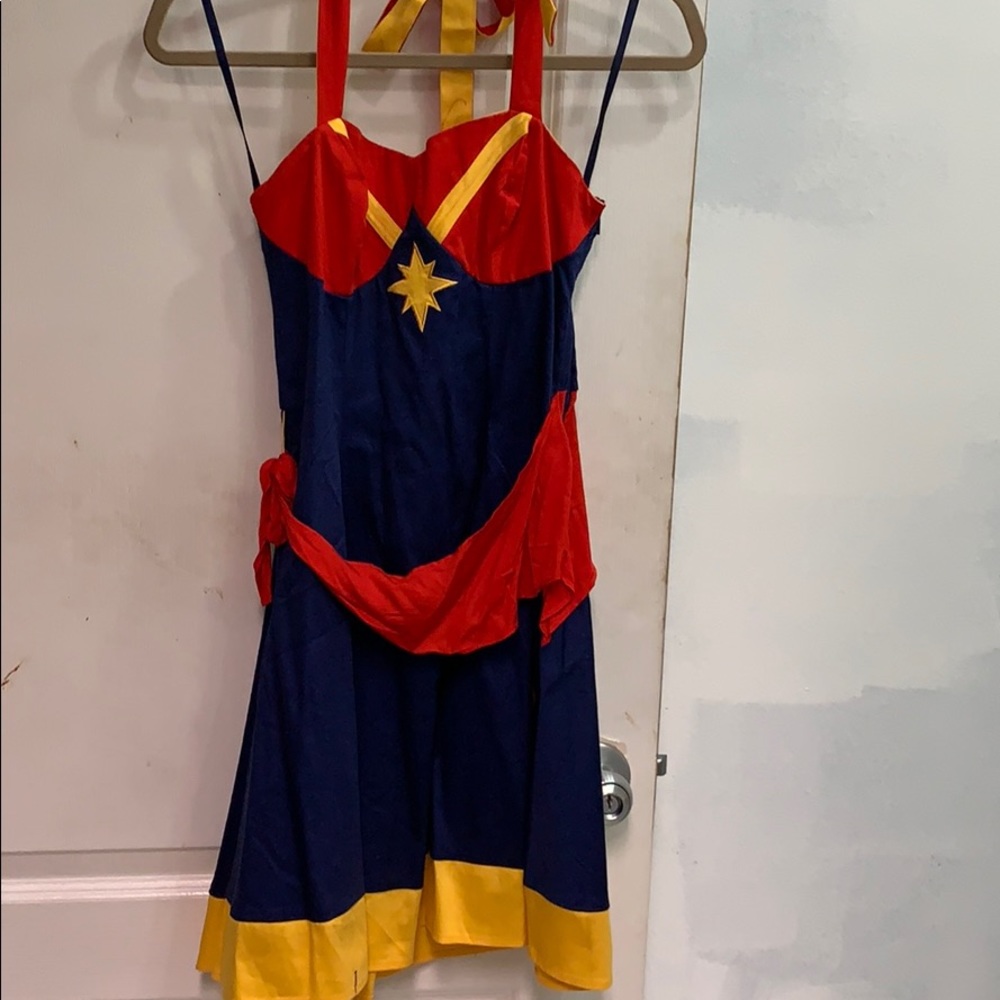 Captain Marvel Halter Cosplay Dress